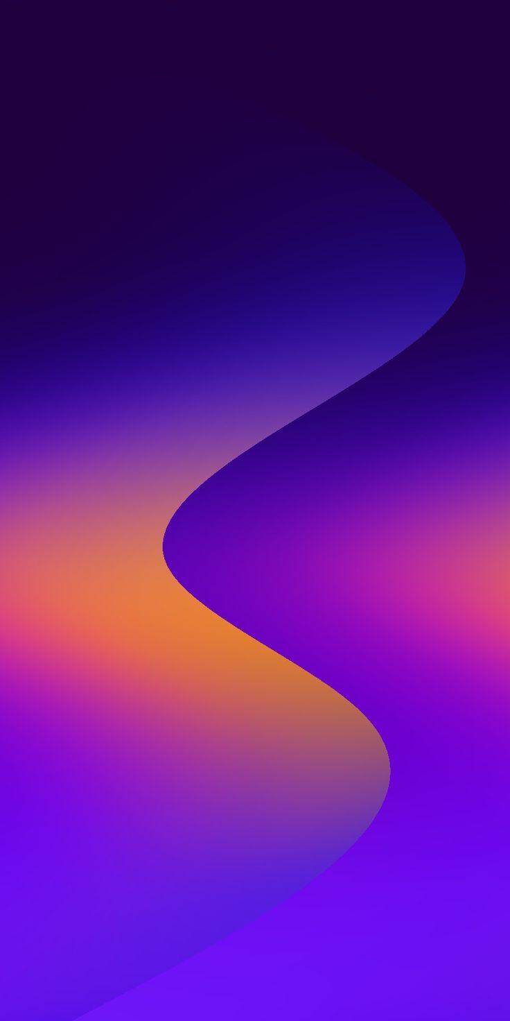 A glowing orange and purple S-curve on a deep violet background.