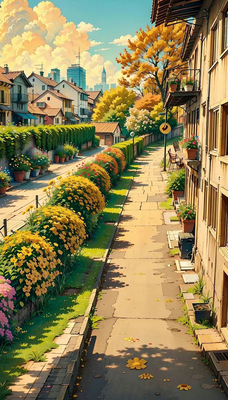 Anime Flower Street