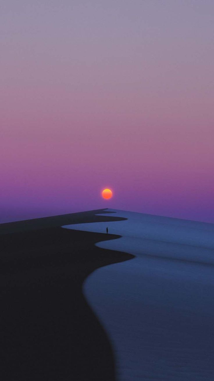 Red Sun over the Shore