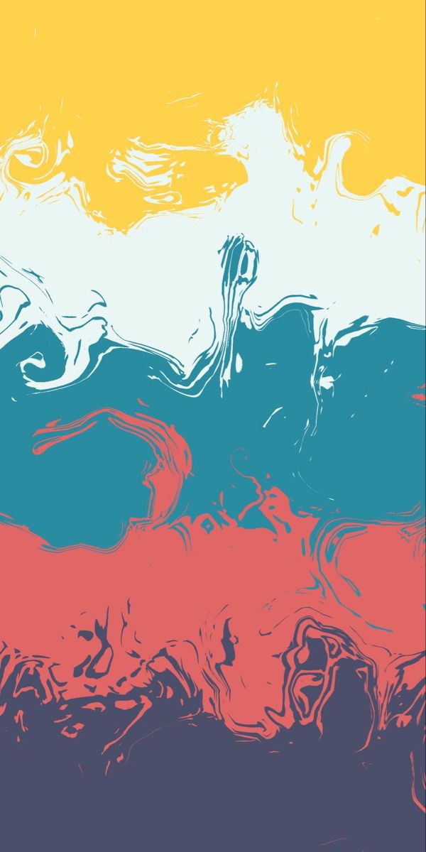 Yellow, Teal and Red Splashes
