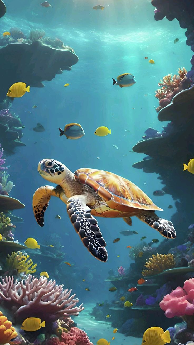 Sea Turtle on the Reef