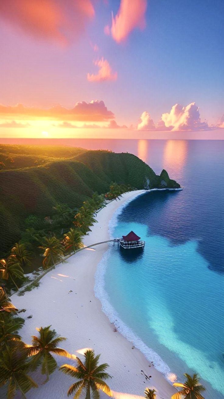 Tropical Beach at Sunset