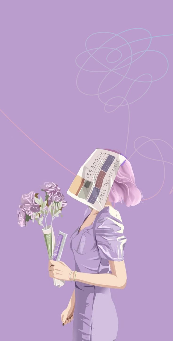 Newspaper Face Flowers