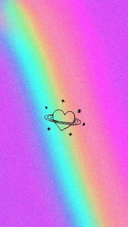 Rainbow on Pink