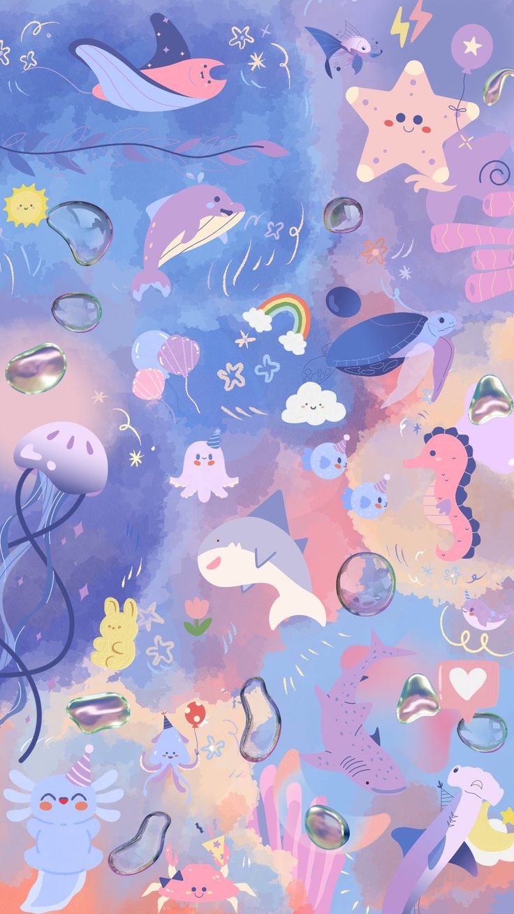 Pastel Sea Doodles