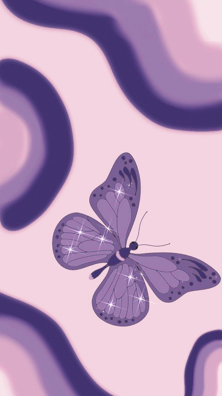 Lilac Butterfly Stripes