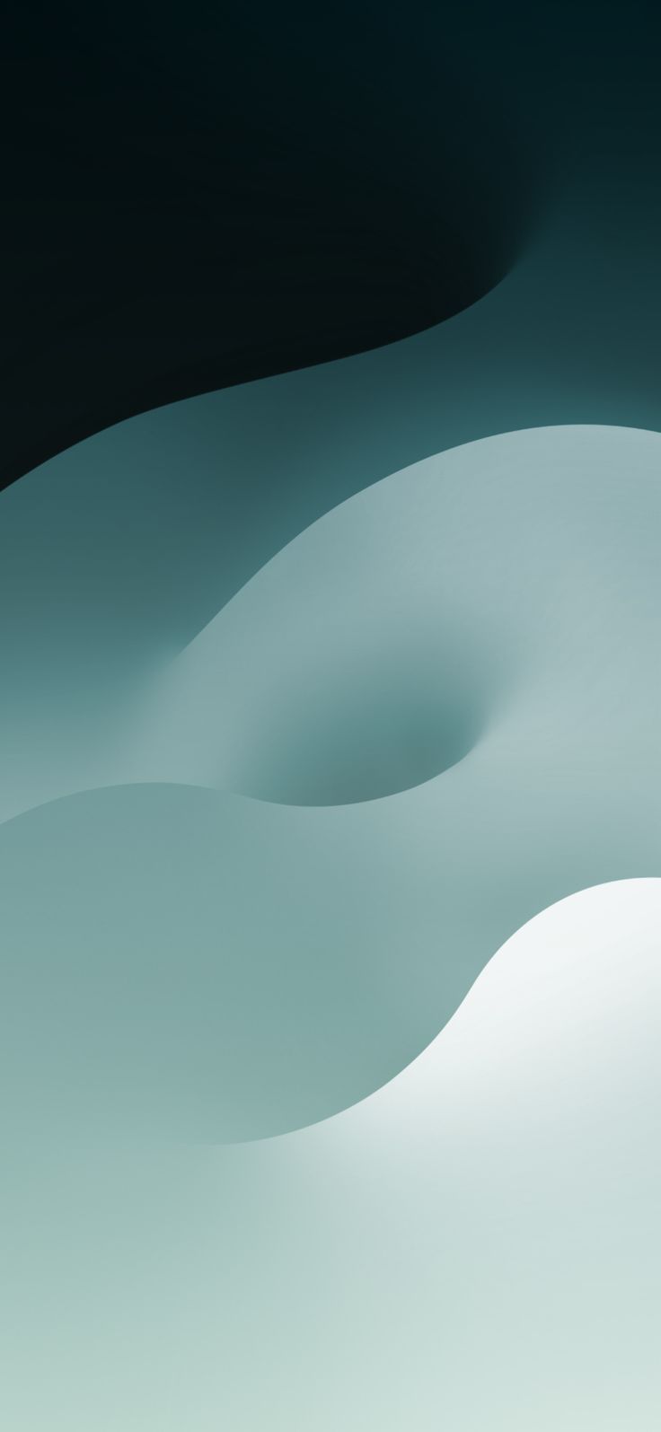 Smooth flowing curves of sage green and white.