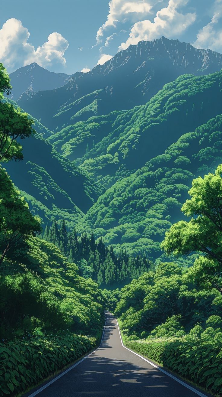 Road into Green Mountains