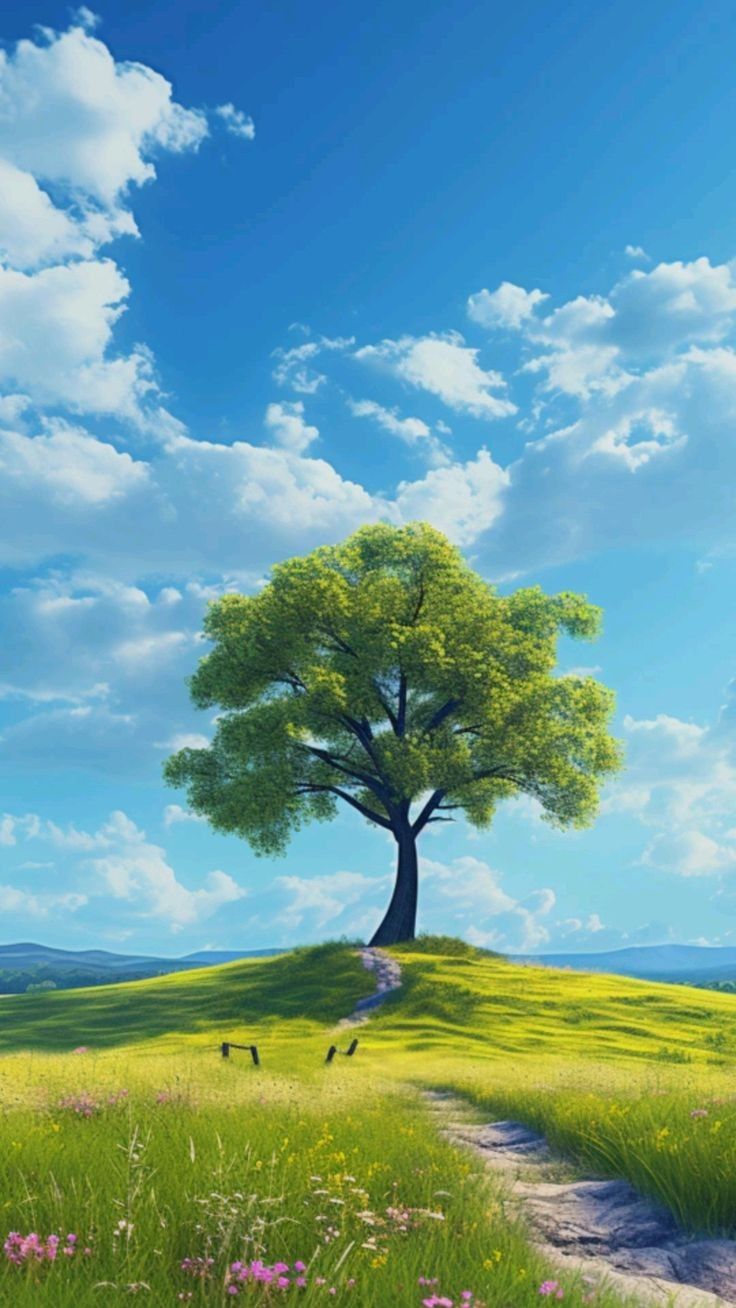 Tree on the Green Hill