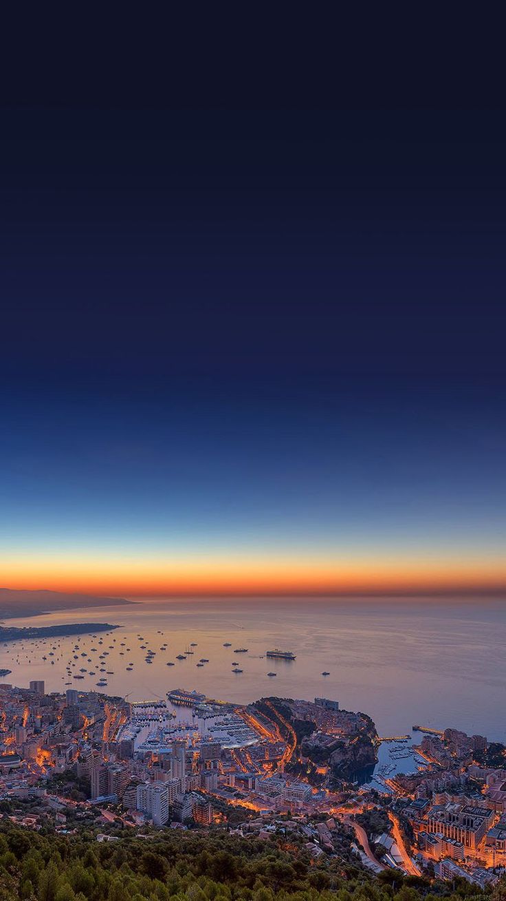 Coastal City at Dusk
