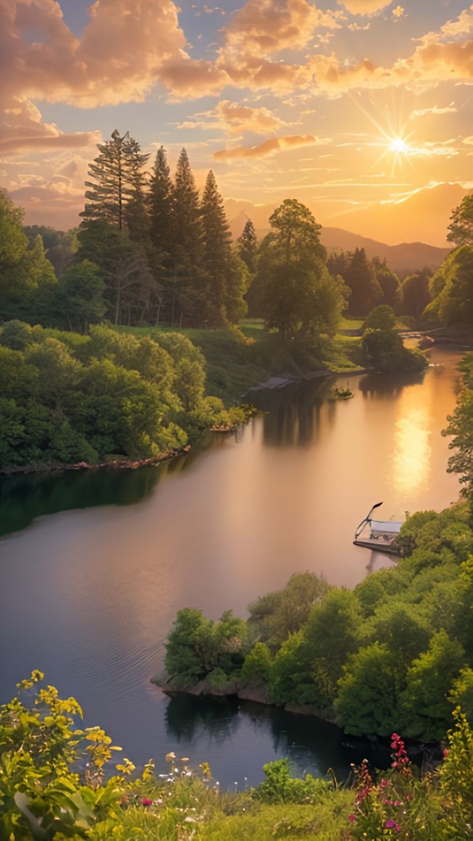 River Valley Sunset