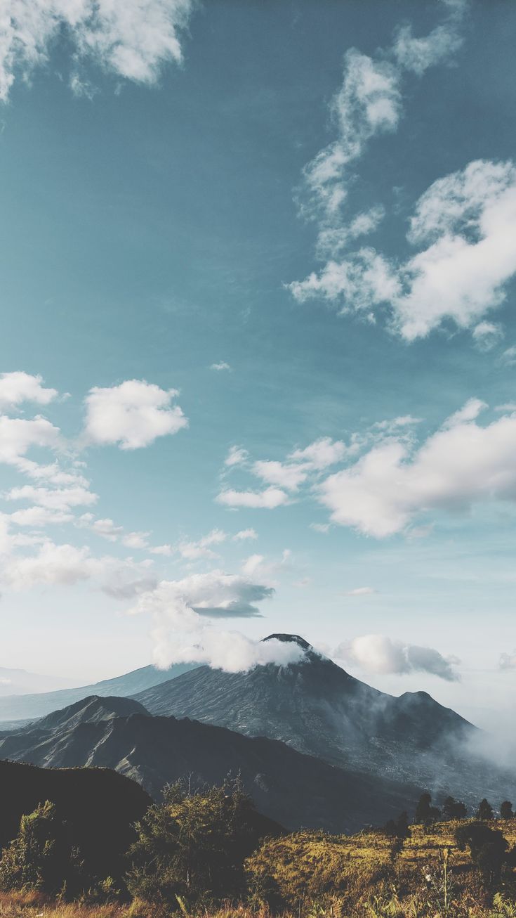 Distant Mountain and Clouds