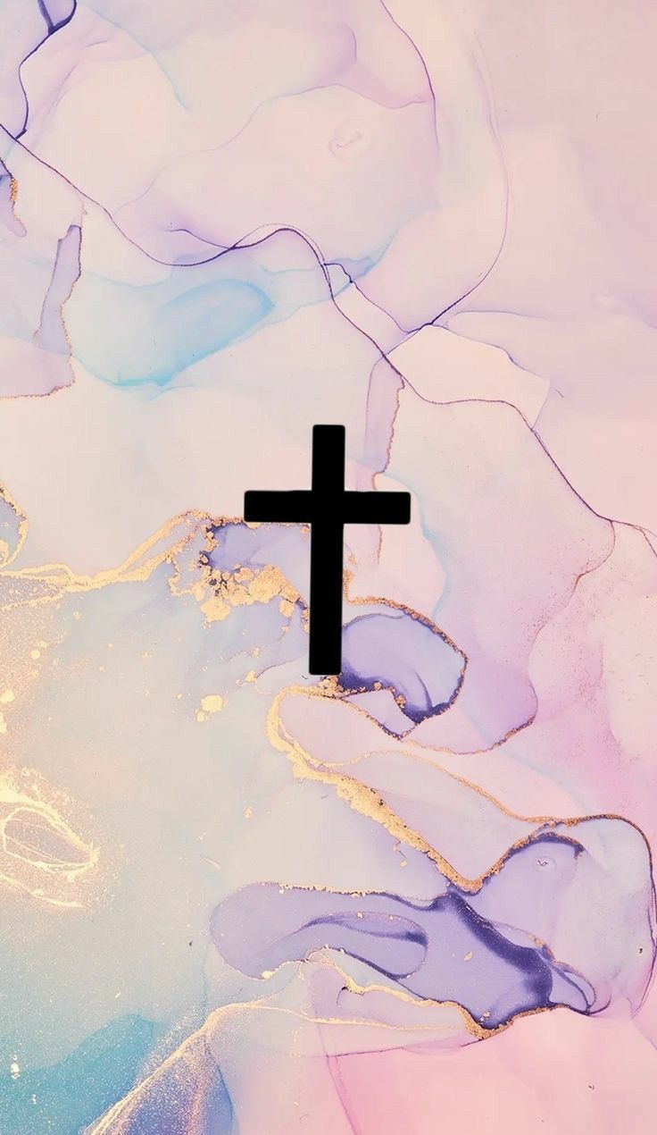 Cross on Lilac Marble