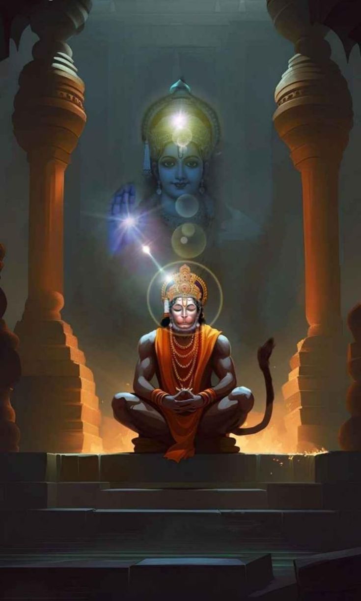Hanuman and Blue Rama