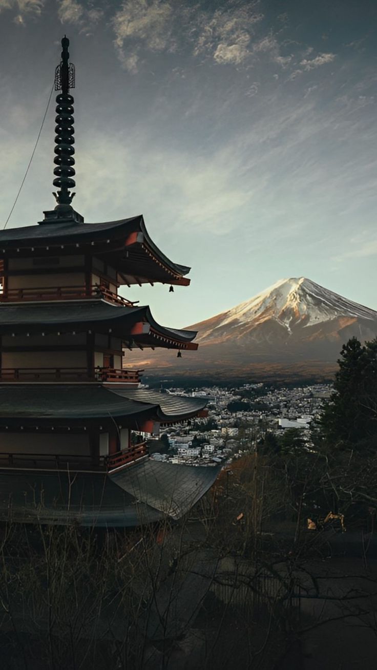 Pagoda and Mount Fuji